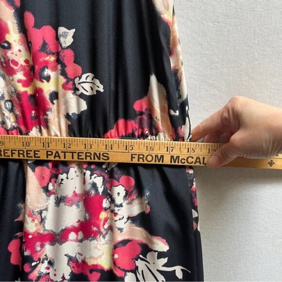 Ann Taylor Vintage floral v neck sleeveless maxi dress Sz XS - Picture 6 of 8